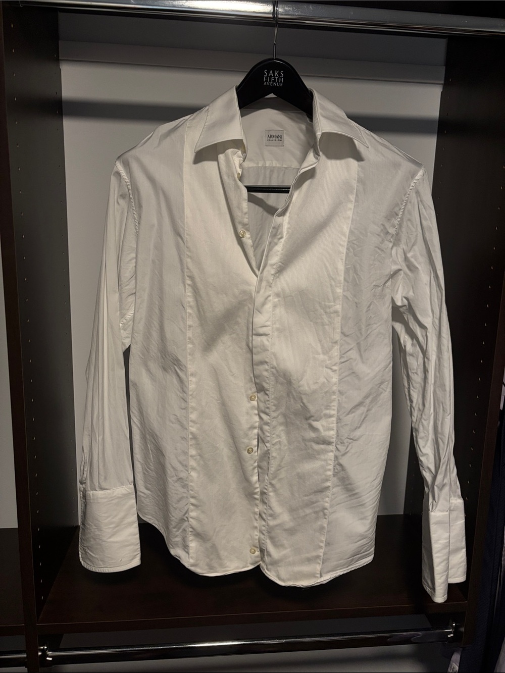 Armani Collezioni White Men's Tailored Dress Shirt